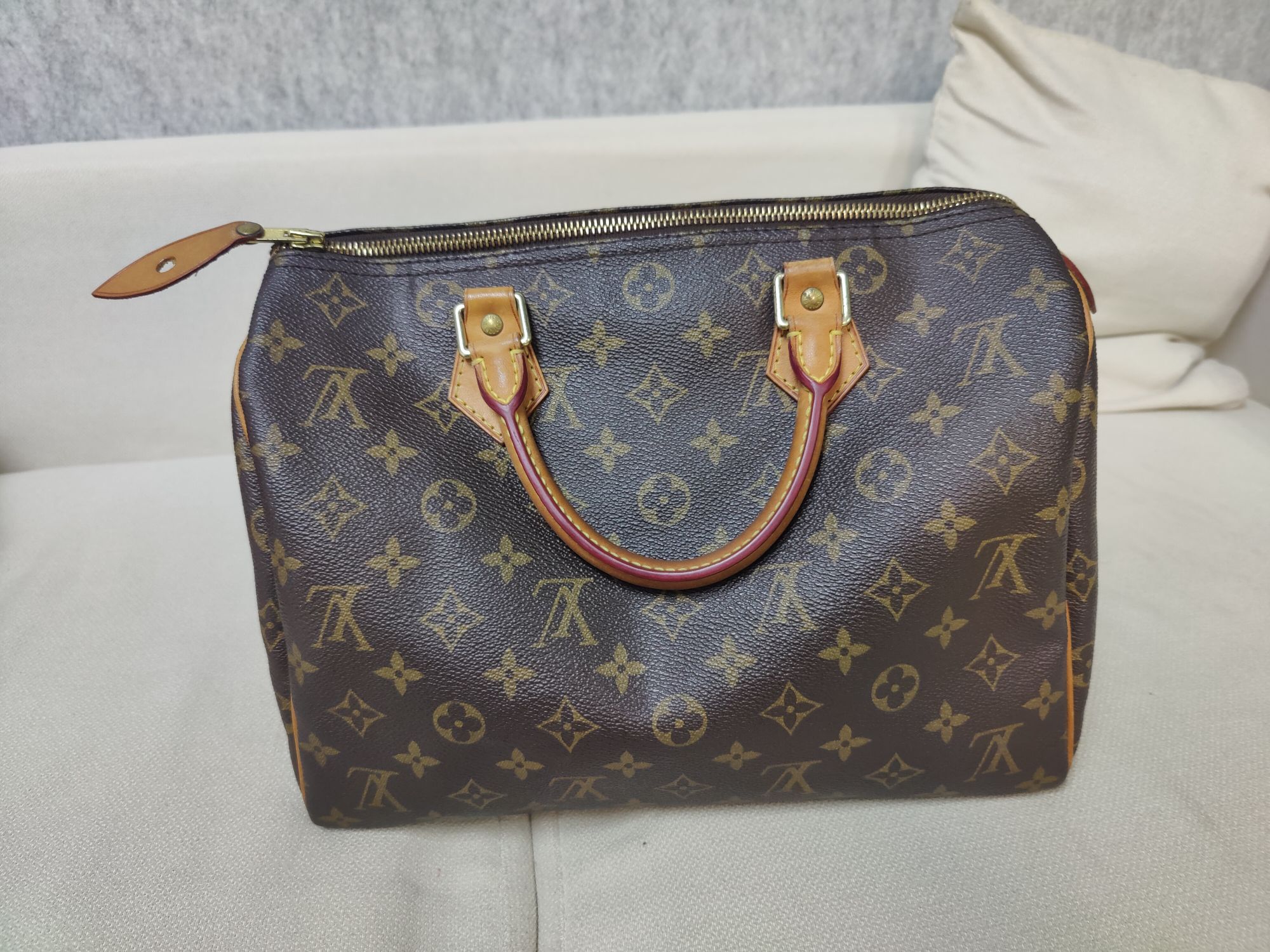 99新 LouisVuitton/路易威登 speedy(三零)单肩包/理理