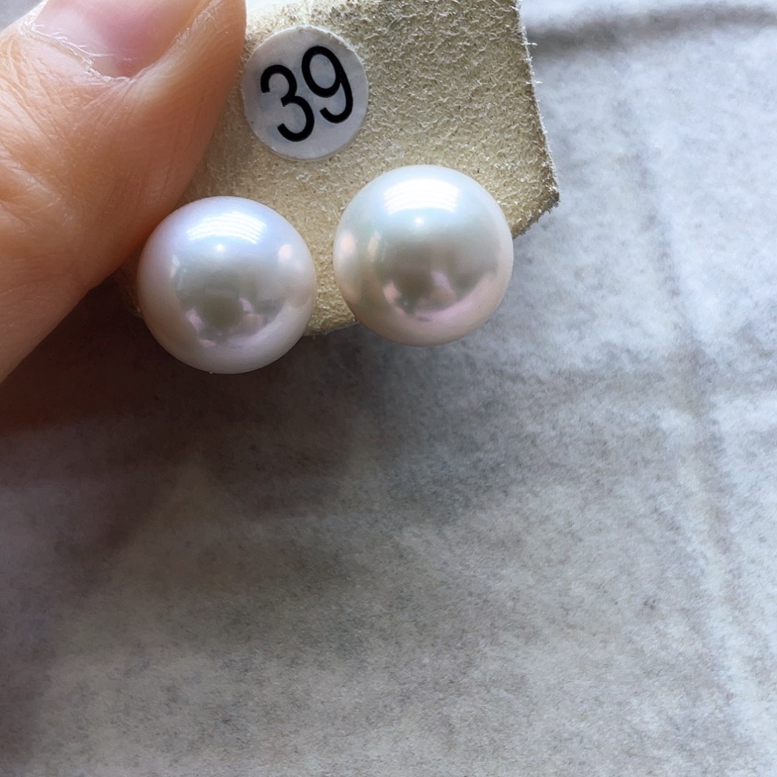 淡水珍珠耳饰银S925镶嵌