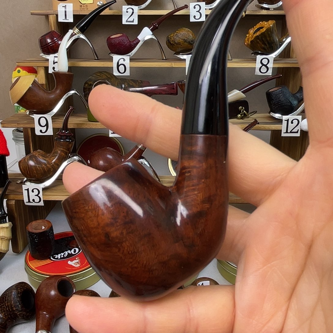 悠***竹石楠木手工烟斗匈牙利弯