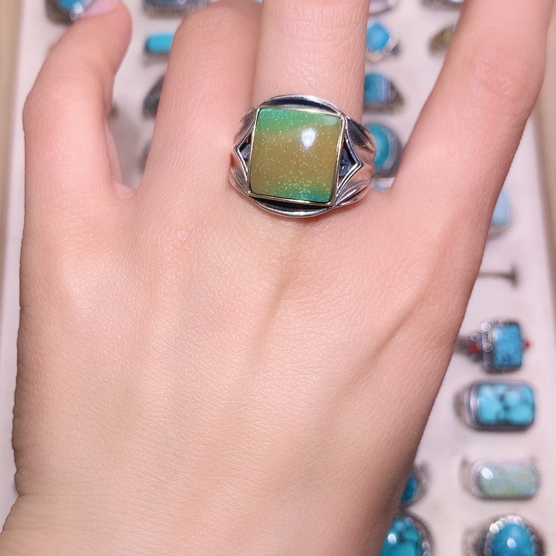 绿松石银S925镶嵌挂件