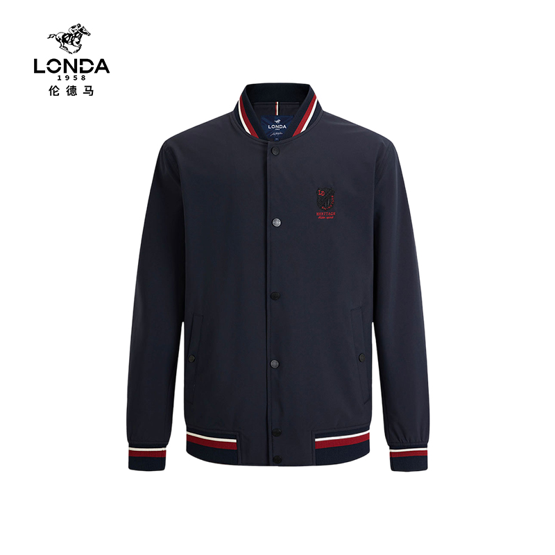 【LONDA伦德马】25年春秋简约时尚休闲通勤百搭球领休闲夹克男2020