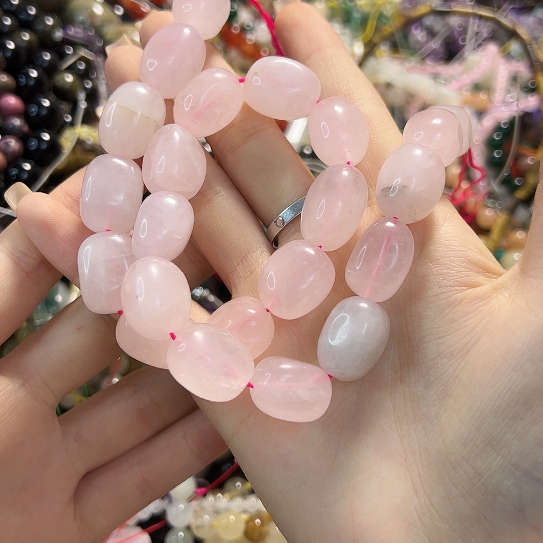 玛瑙/玉髓未镶嵌珠宝半成品粉水卡12✖️17一条