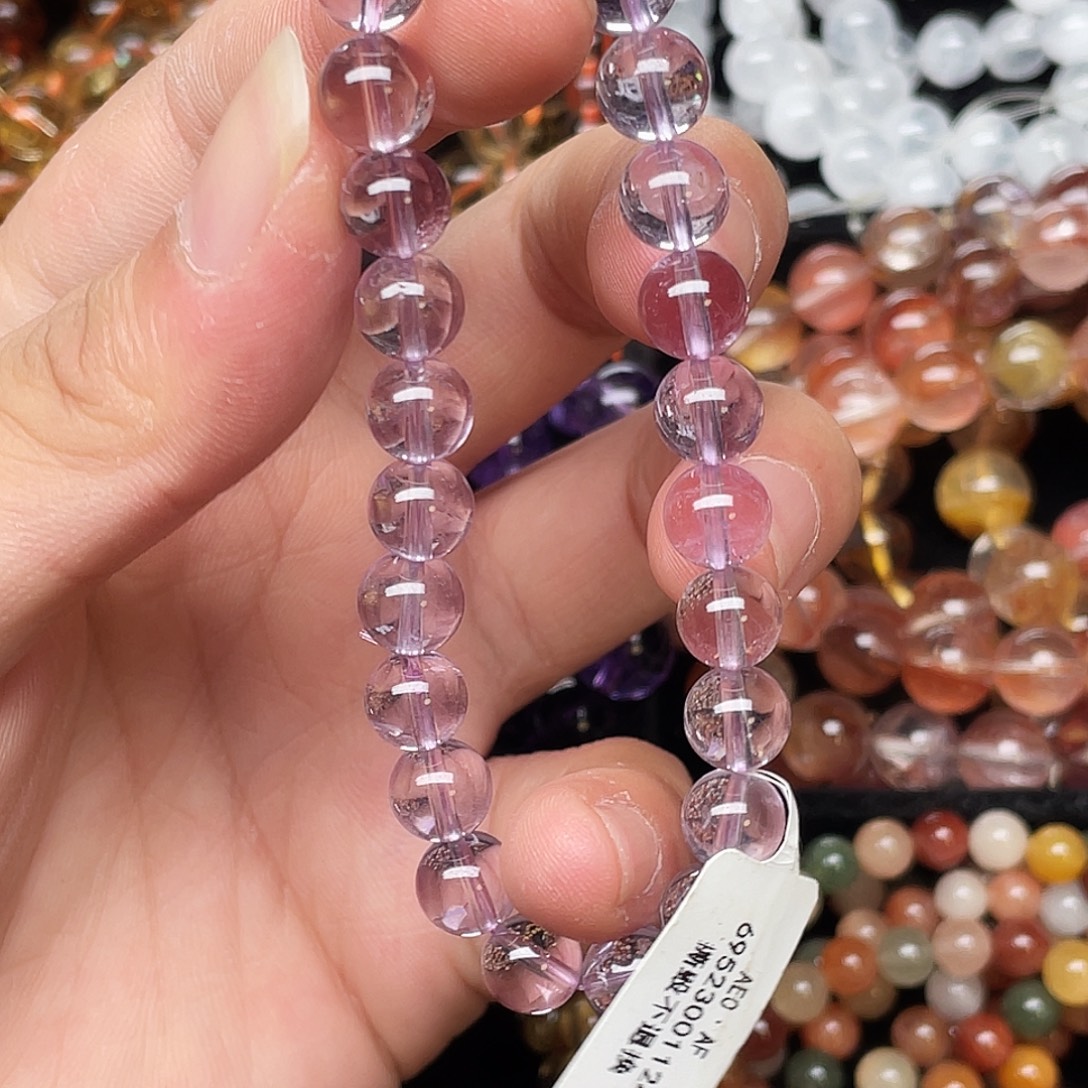 未镶嵌手链水晶玻利维亚紫水晶8+