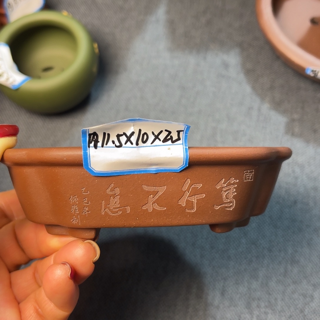 精选紫砂海棠长方盆