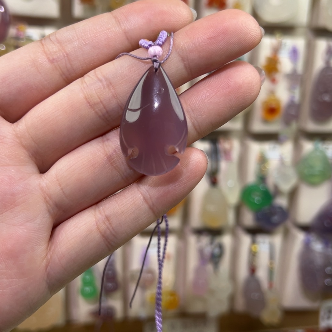 玛瑙/玉髓未镶嵌吊坠(赠链)