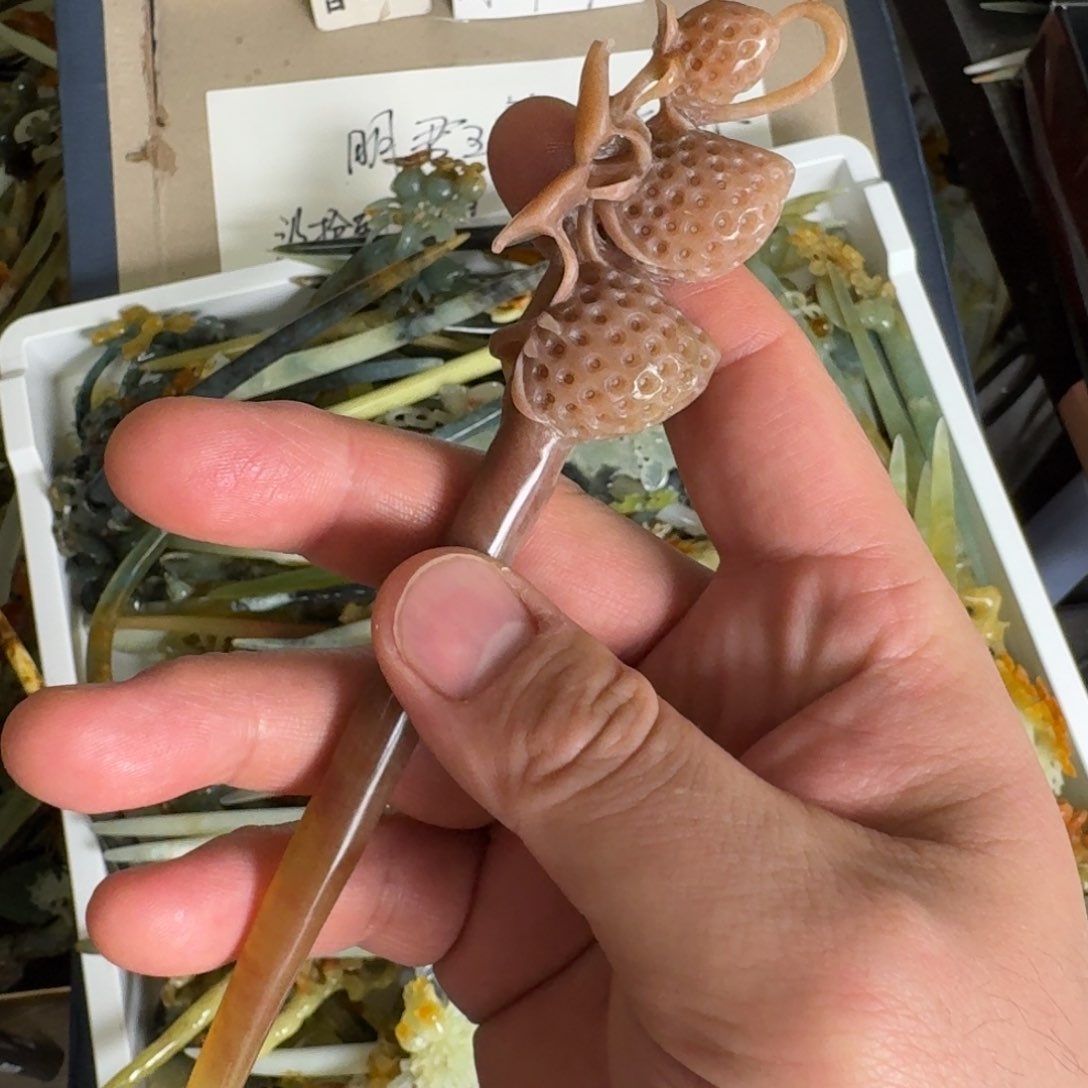 岫玉发簪未镶嵌明君玉簪贼拉好看