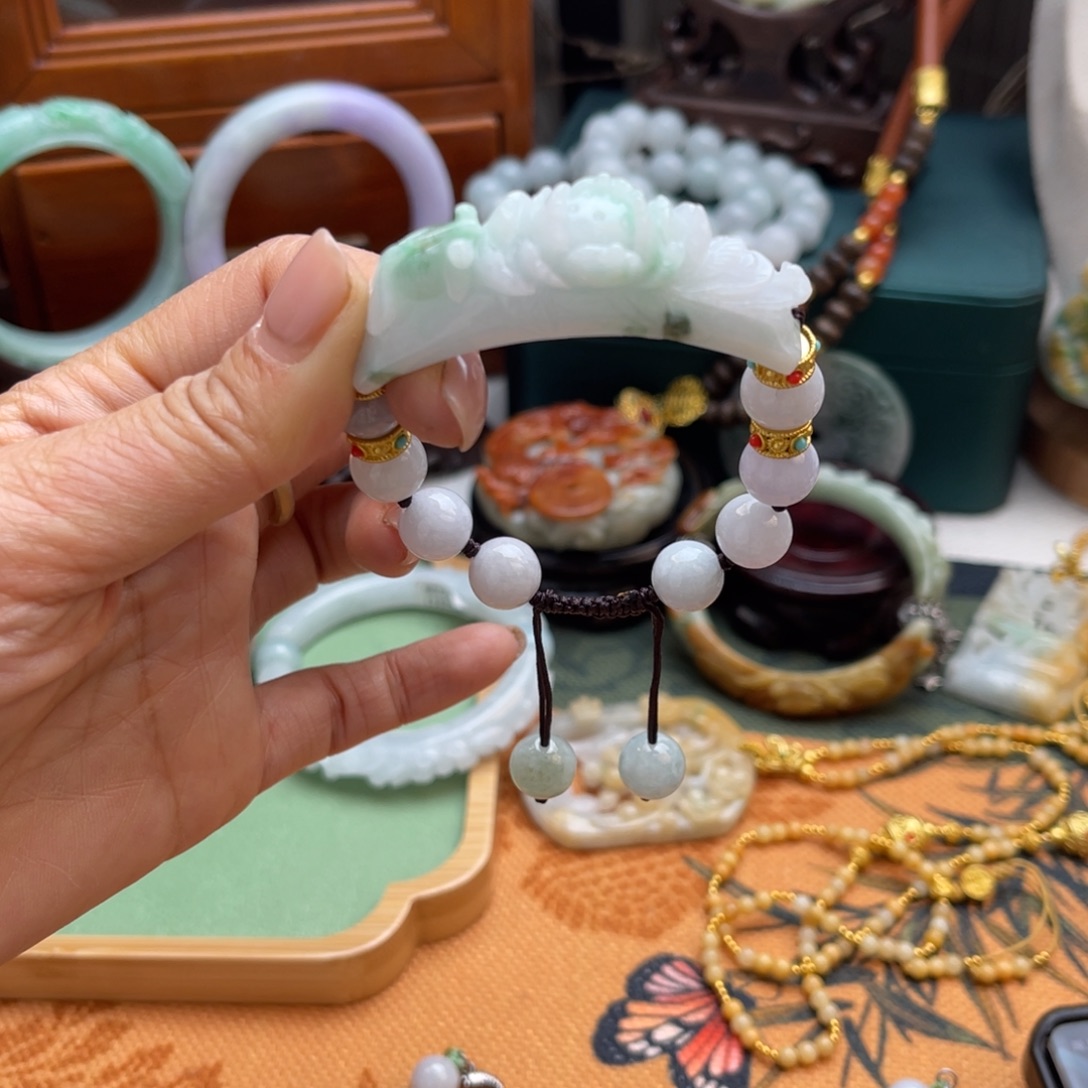 翡翠未镶嵌手链手链