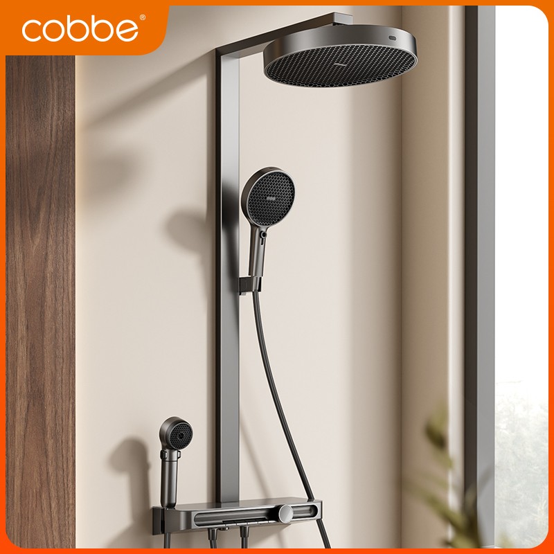 Cobbe/卡贝淋浴花洒套装家用浴室洗澡沐浴器卫生间精铜增压喷头