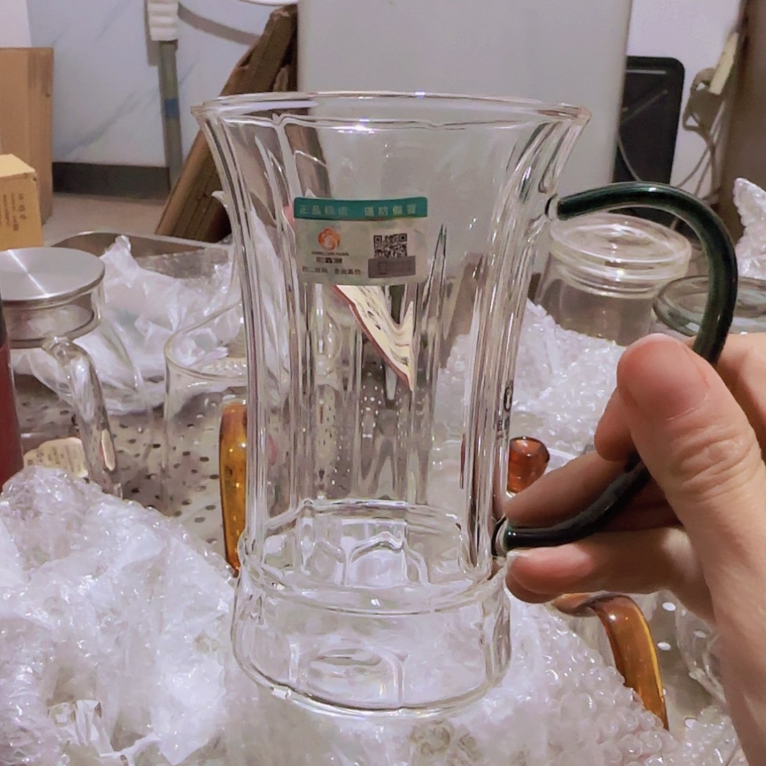 高硼硅玻璃茶水分离款L21一对