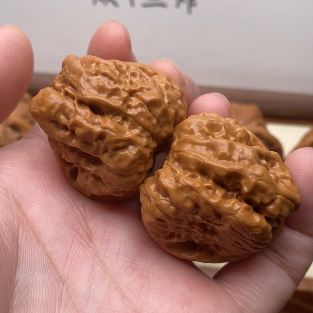 把件文玩核桃三角蛙边36左右