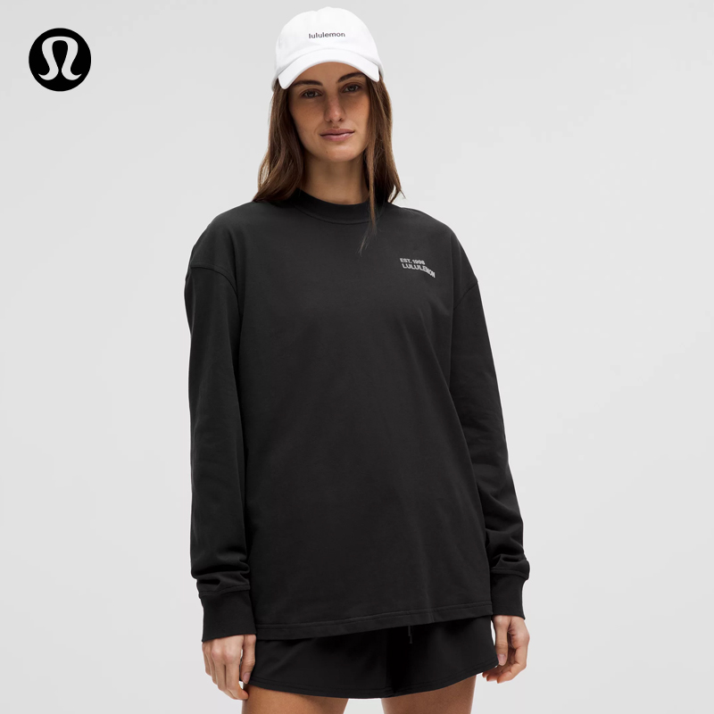 Heavyweight 女士高克重棉质圆领长袖 T 恤 丨lululemon丨LW3IA9S