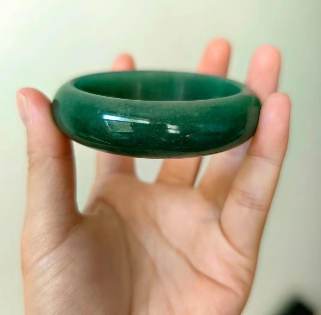 佘太翠主母绿（不能自拍请联系客服）加厚绿色圆条高冰百搭精美