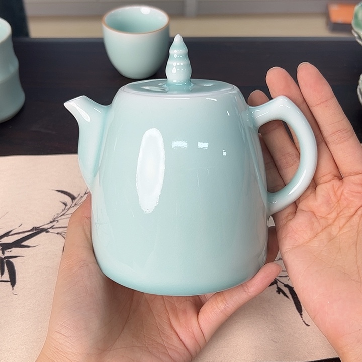 龙泉云间青瓷小米茶器