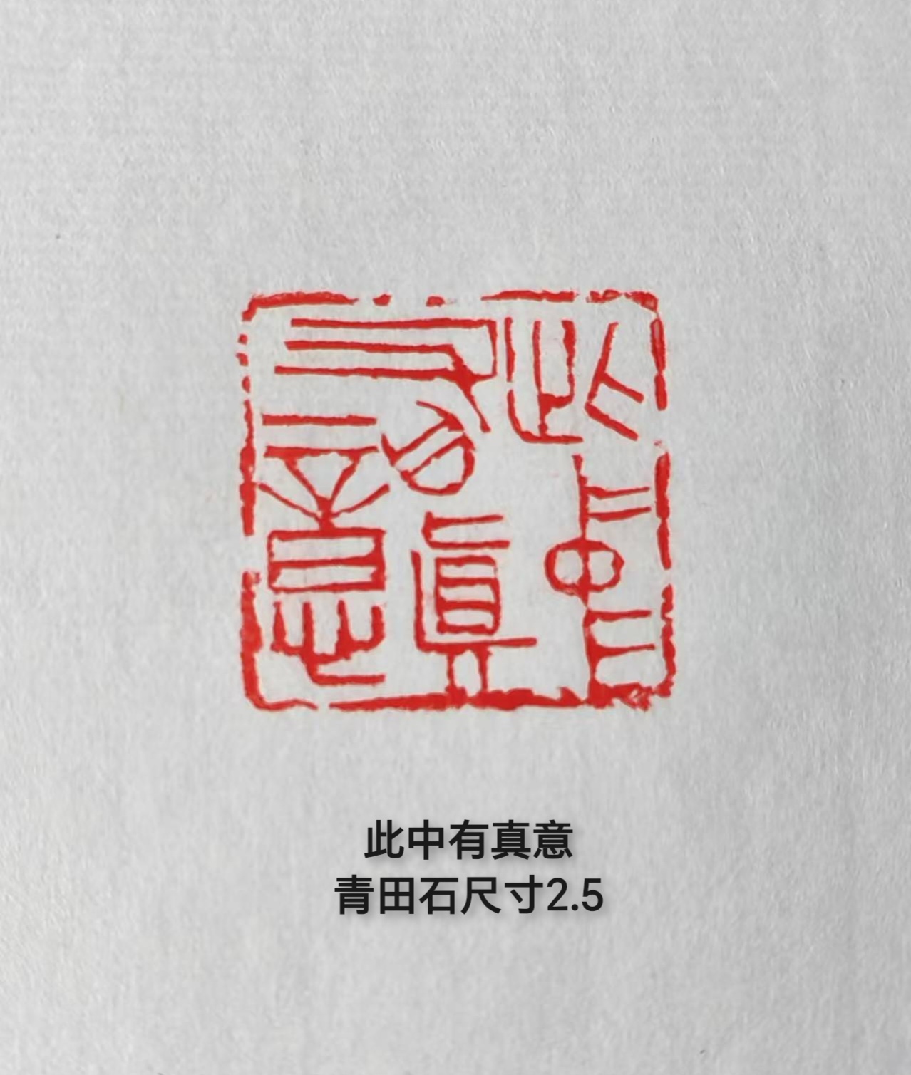 此中有真意【尺寸：2.5 青田石】朱文风格印章（成品）