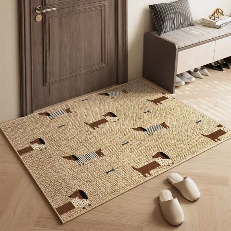 浴室地垫吸水防滑速干脚垫卫生间厕所门口仿亚麻L纹地毯