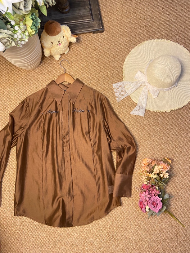 简约质感百搭韩版长袖衬衫时尚春秋上衣衬衣通勤气质设计感十足