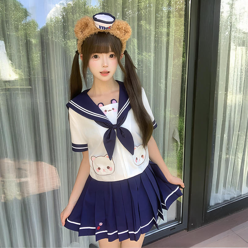 【可可熊】甜嗑jk原创正版制服裙水手服显白显瘦日系校供学院风套装