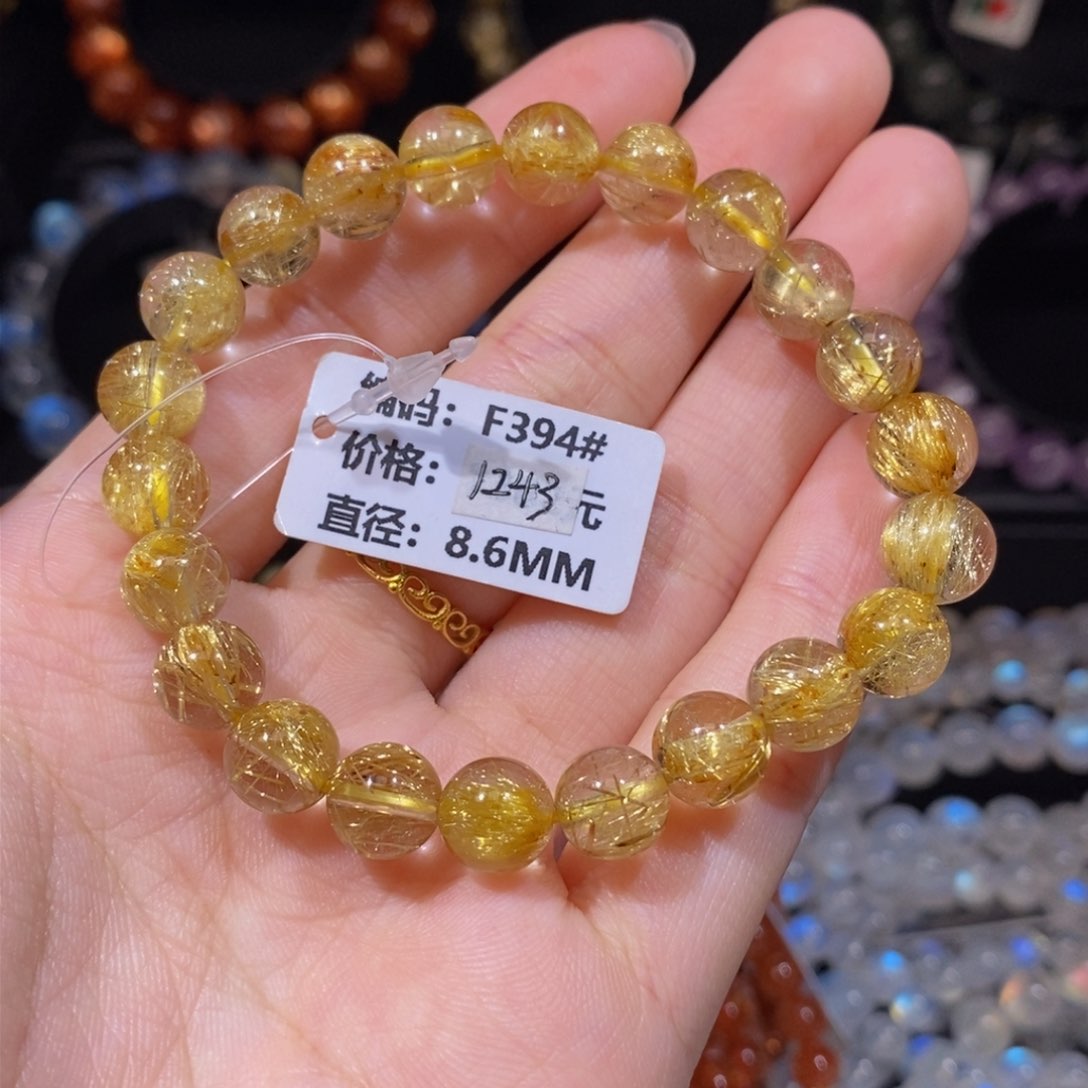 发晶手链未镶嵌F394#8.6mm