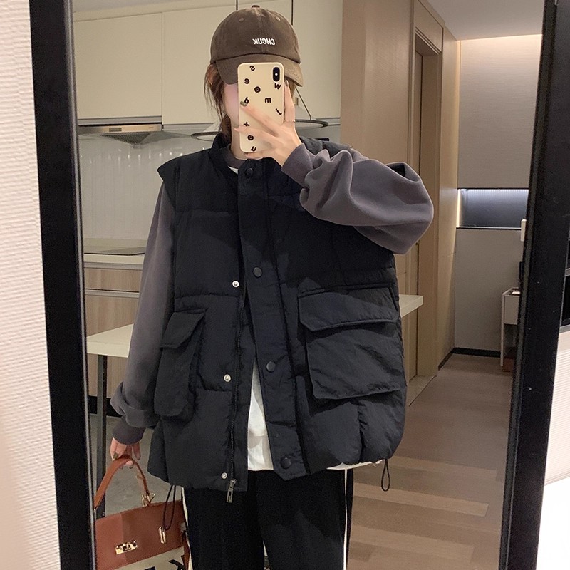 2025秋冬新款羽绒马甲女小个子宽松大码百搭坎肩背心外穿马夹外套