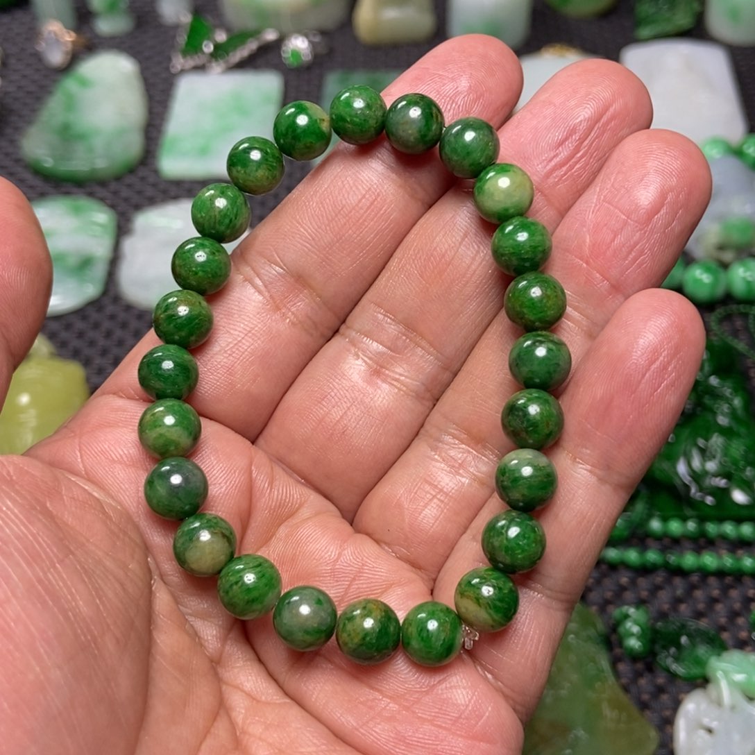 天***心翡翠未镶嵌挂件清