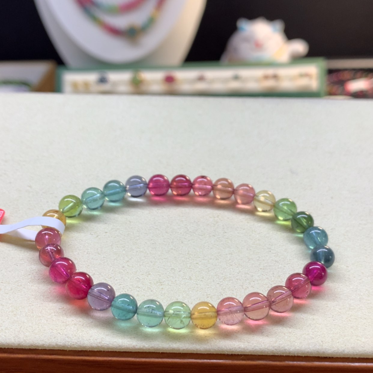 【闪购商品】碧玺手串未镶嵌艳丽彩虹6.2mm