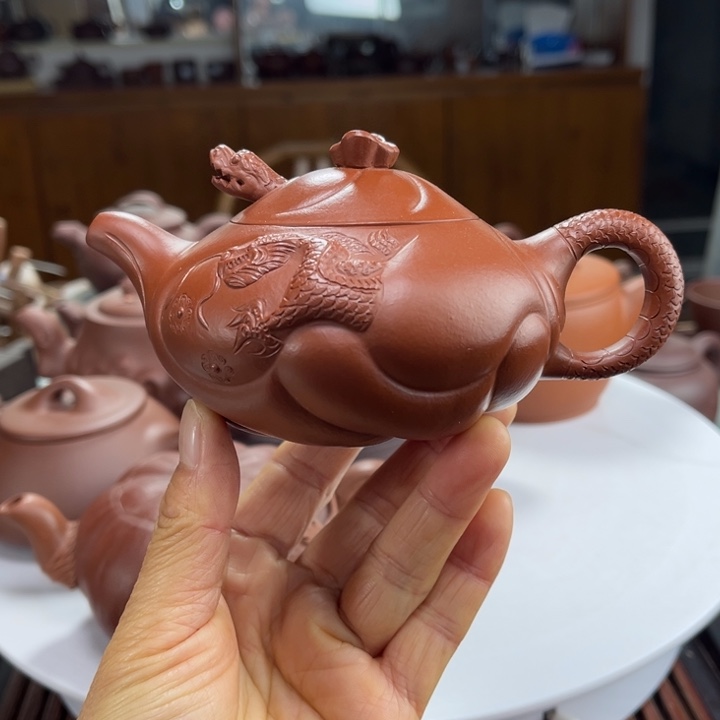 紫砂茶壶紫砂花茶