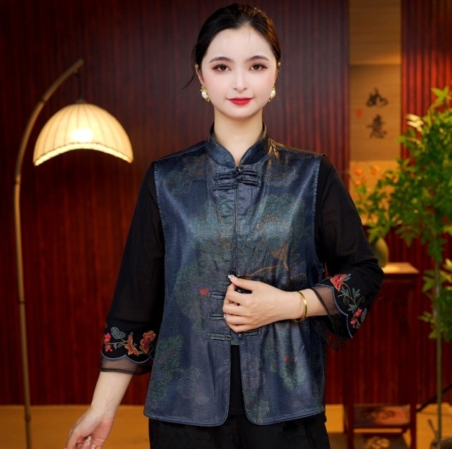 [靛锦] 柒夫人高定双面穿新中式国风马甲