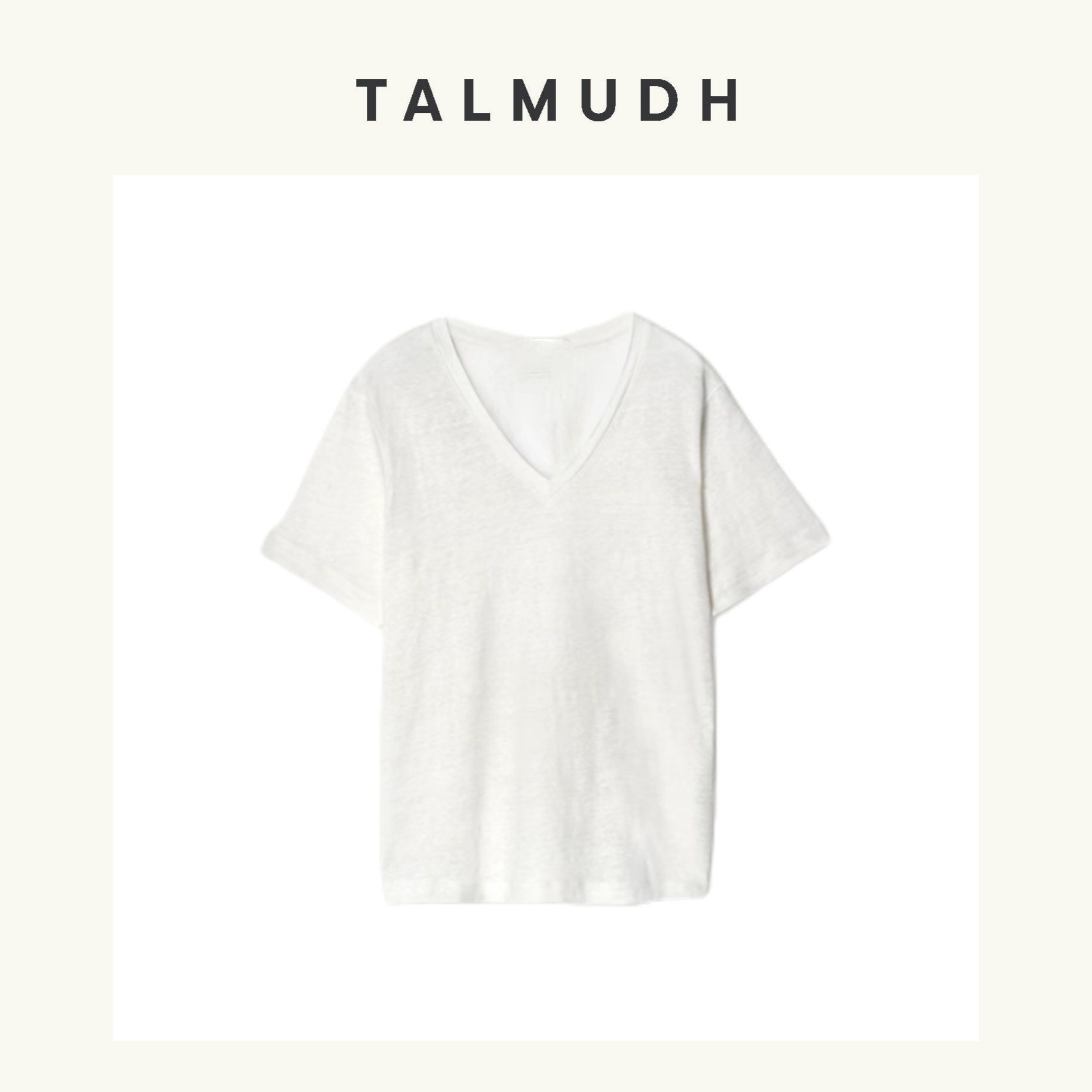 T/A 竹节棉V领短袖T恤百搭宽松夏季 25682