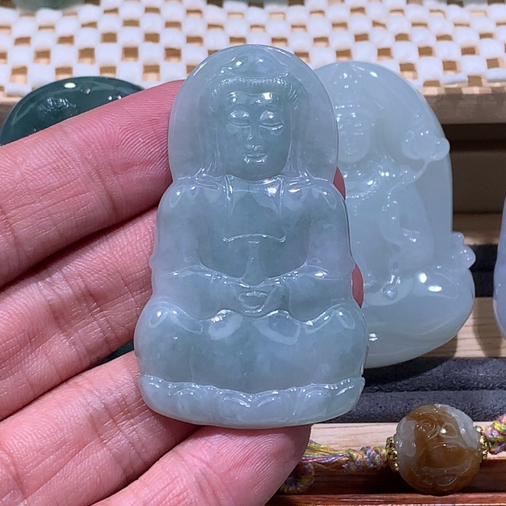 翡翠未镶嵌颈饰/炸/正装观音