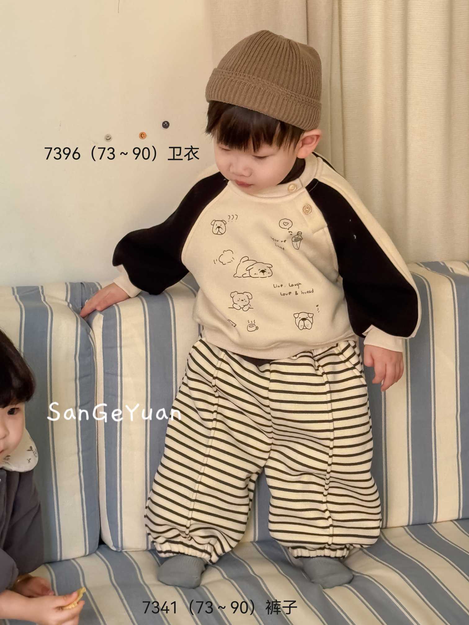 婴幼儿春款加棉卫裤