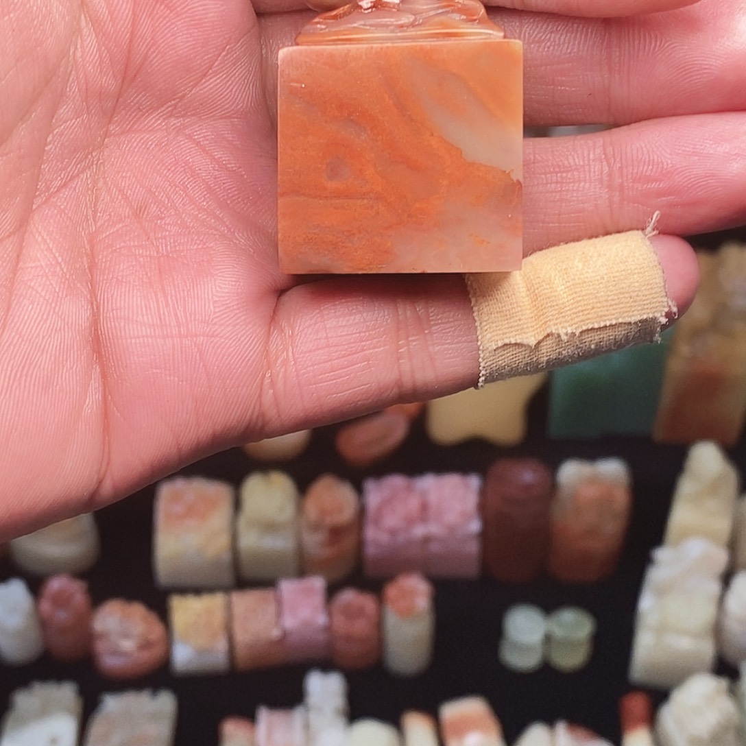 常***启寿山石印石葫芦印章