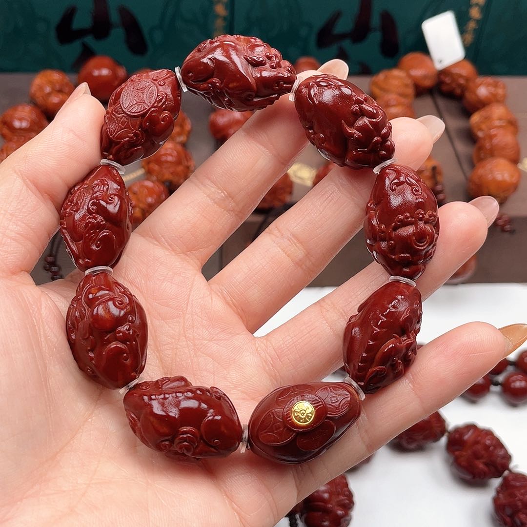 橄榄核手串微**?貔貅手串