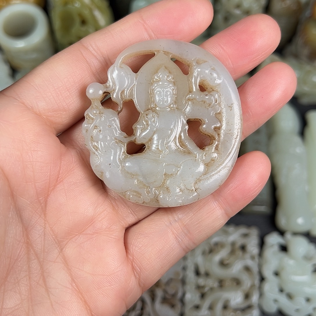 和田玉未镶嵌吊坠(不含链)