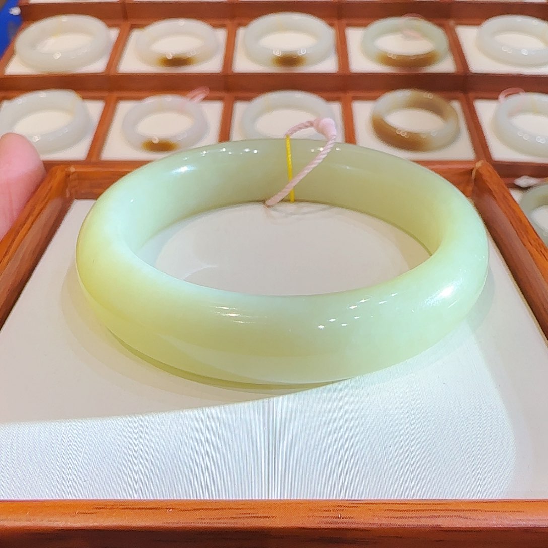 和田玉手镯未镶嵌新疆油脂黄口53 54 55