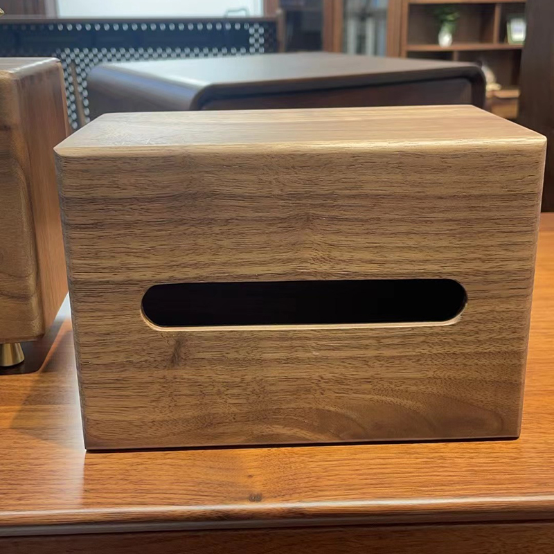 北美黑胡桃木纸巾盒