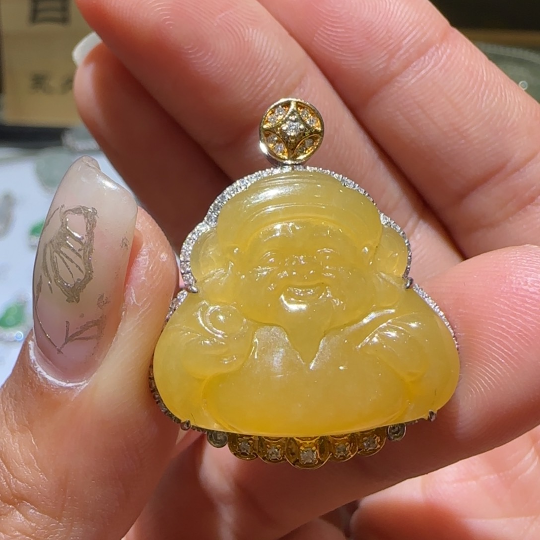 【闪购商品】翡翠颈饰18K金镶嵌天然