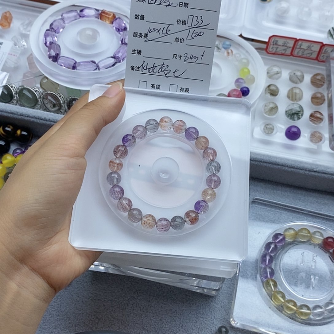 水晶手串未镶嵌@**瑞单珠