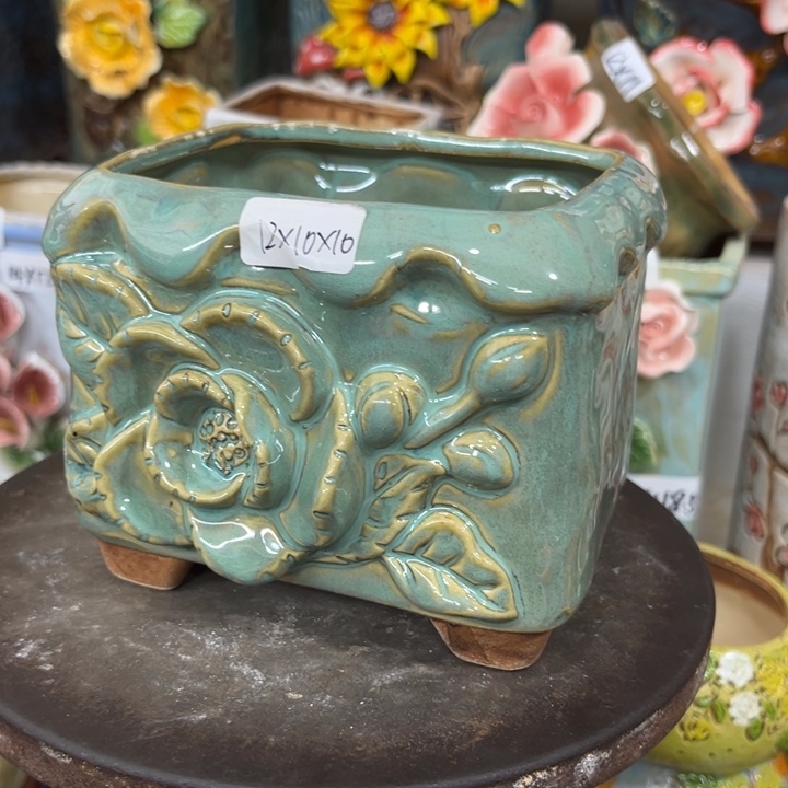 紫砂花盆粗陶材质多肉花盆