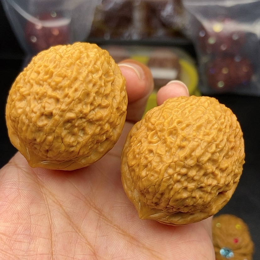 【闪购商品】把件文玩核桃41尺密纹狮子头53.5克