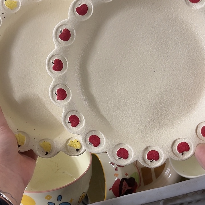 搪瓷瑕疵苹果香蕉盘一组