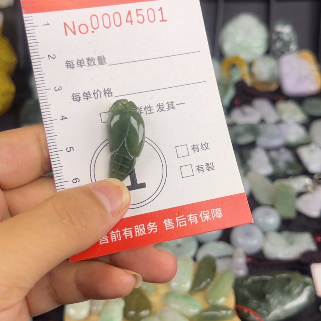 翡翠未镶嵌吊坠(赠链)