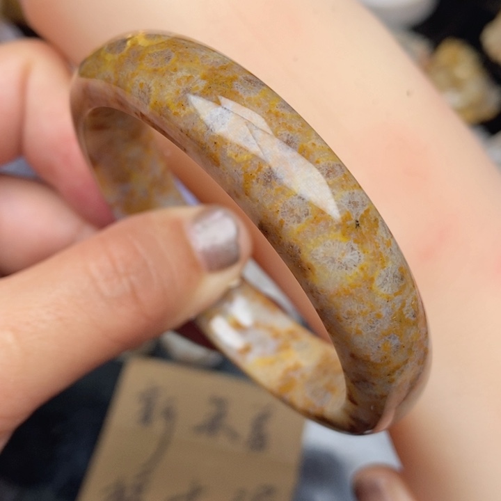 硅化珊瑚（珊瑚玉）手镯未镶嵌55