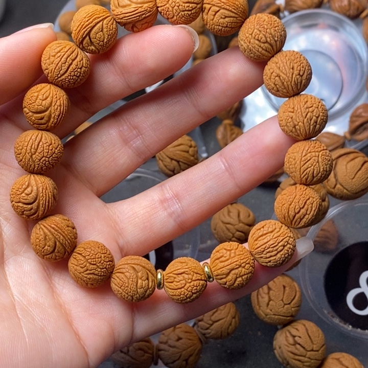 手串文玩核桃秦岭野生龙纹桃核13