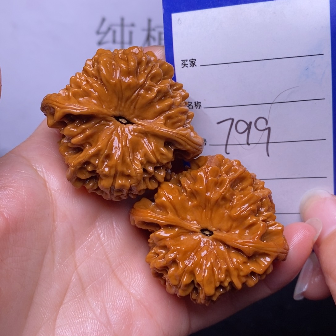 文玩核桃把件799/47官帽色差