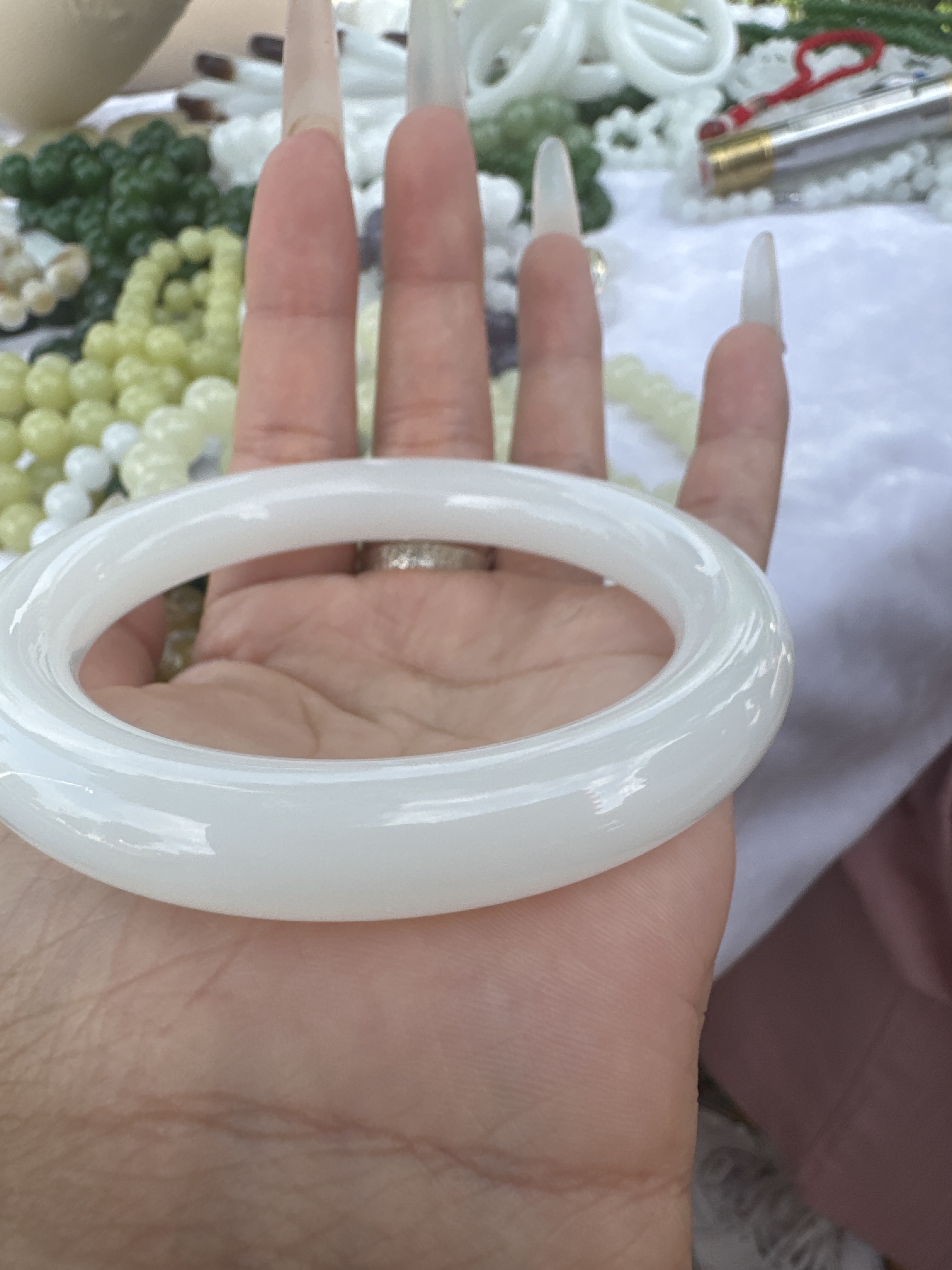 高端大气胖圆条手镯52-66