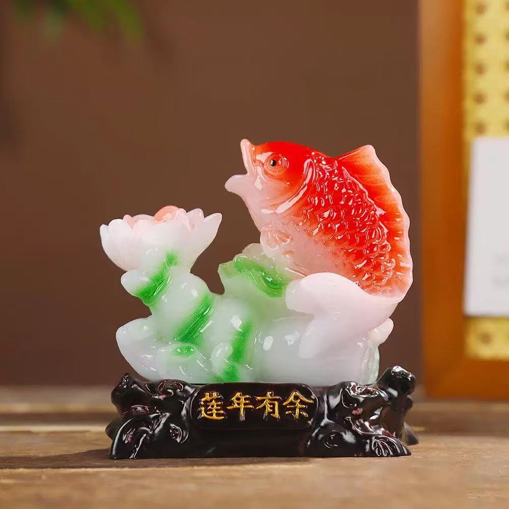 [木火火]年年有余连年有余摆件房间装饰用品乔迁新居开业礼品手办