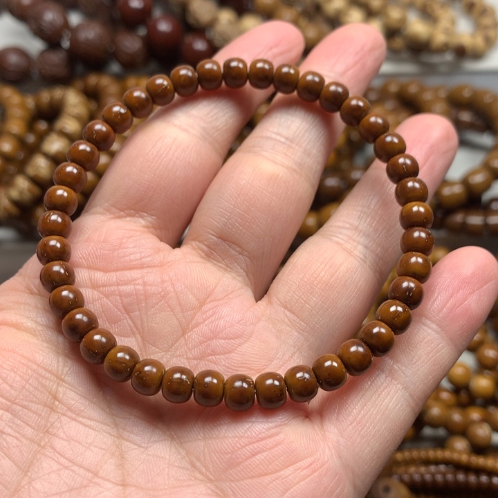 *****紫金鼠手串6mm纯肉实心老型单圈手串