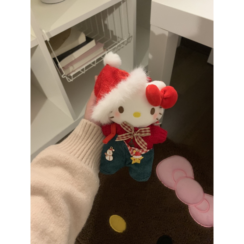 【小鬼当家~】卡哇伊圣诞节的背带裤kitty正版挂件