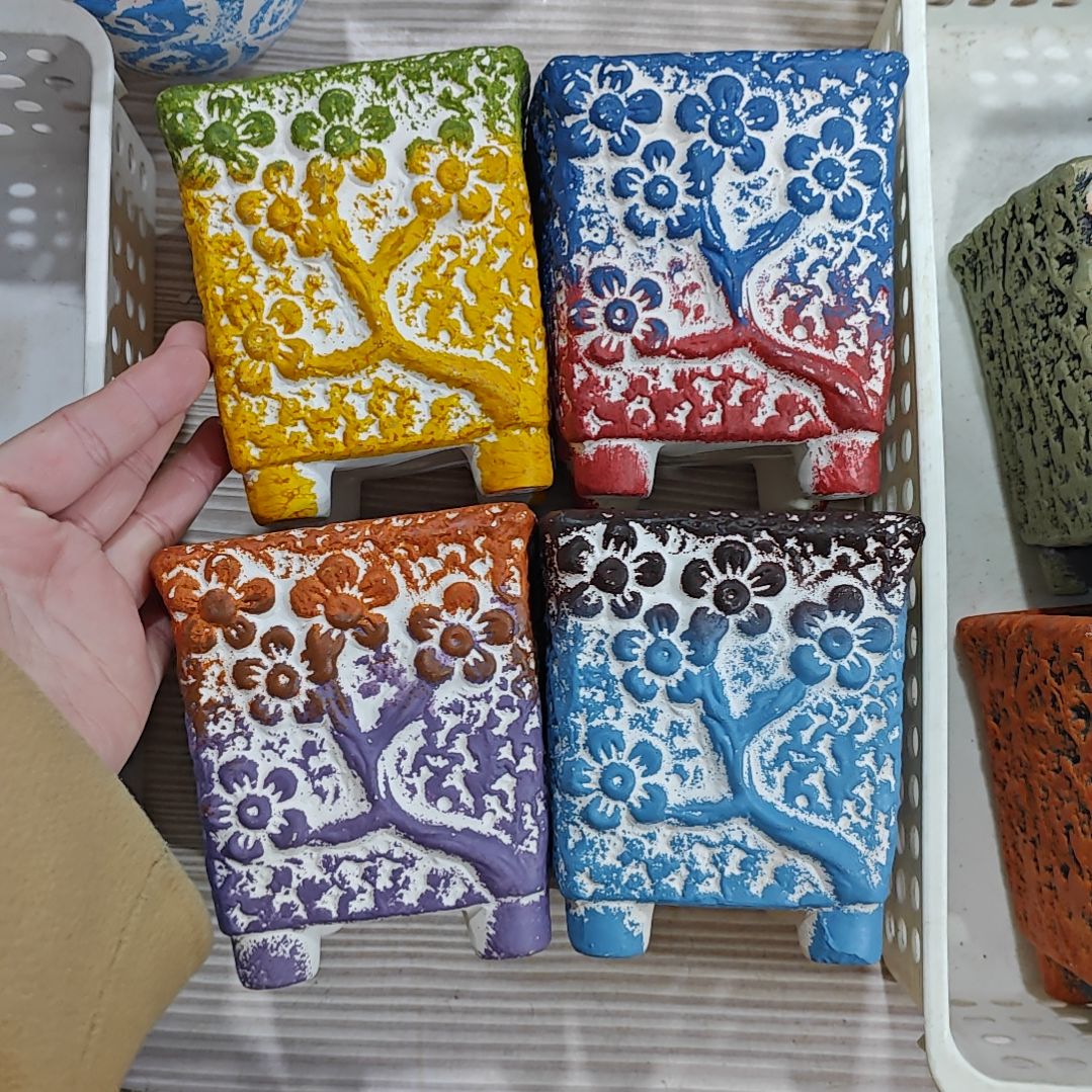 红陶吸水透气的白陶花盆凑满12发货