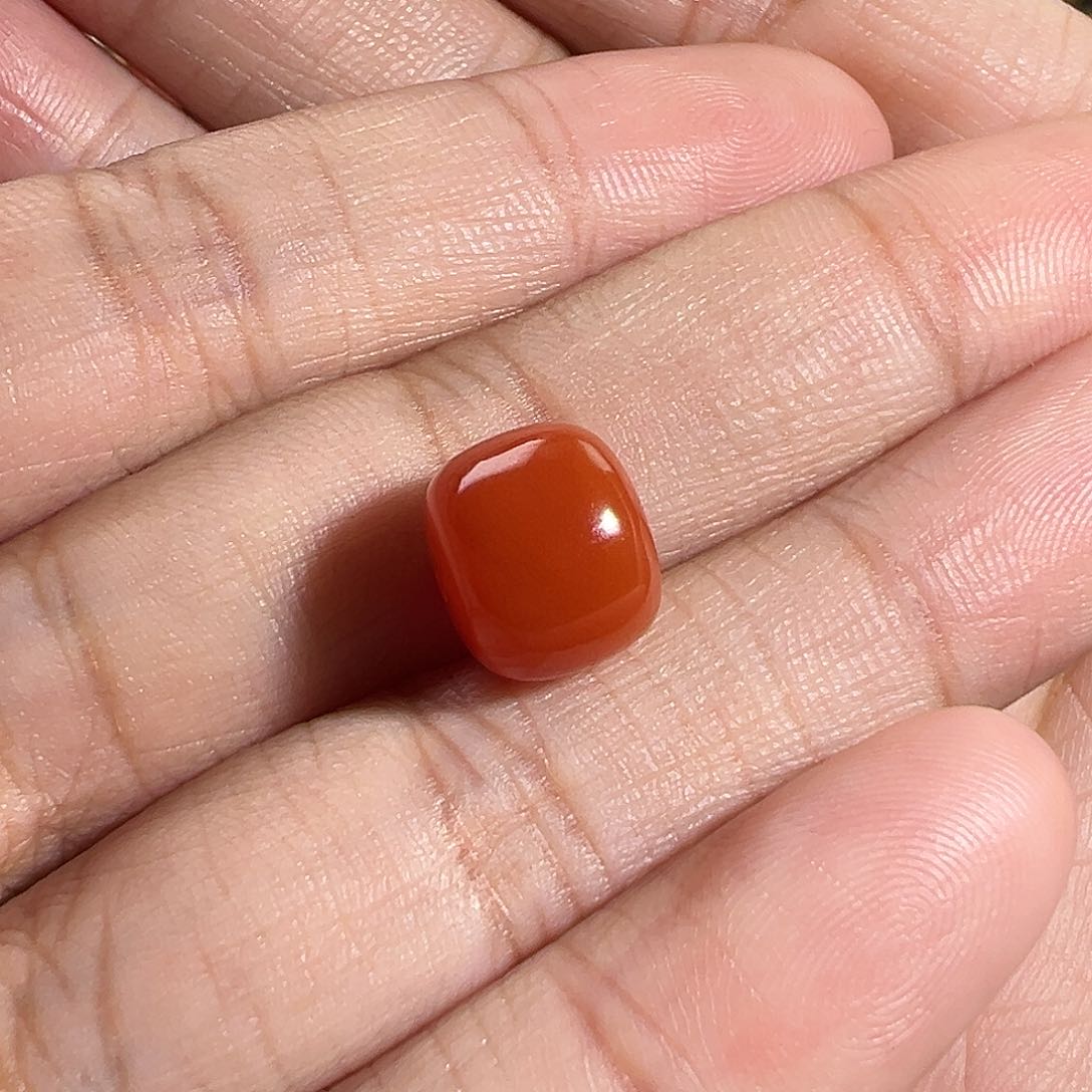 南红玛瑙珠宝奇石未镶嵌柿子红老型珠10.8